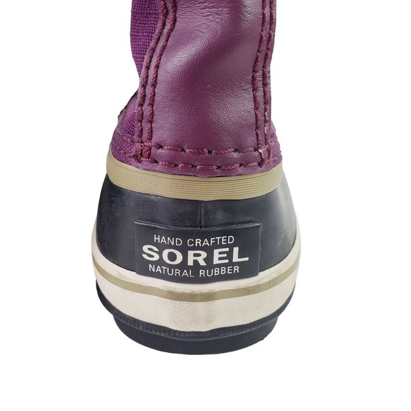 Sorel Winter Carnival Insulated Waterproof Plum Purple Snow Boots, Sz 6 - Picture 5 of 8